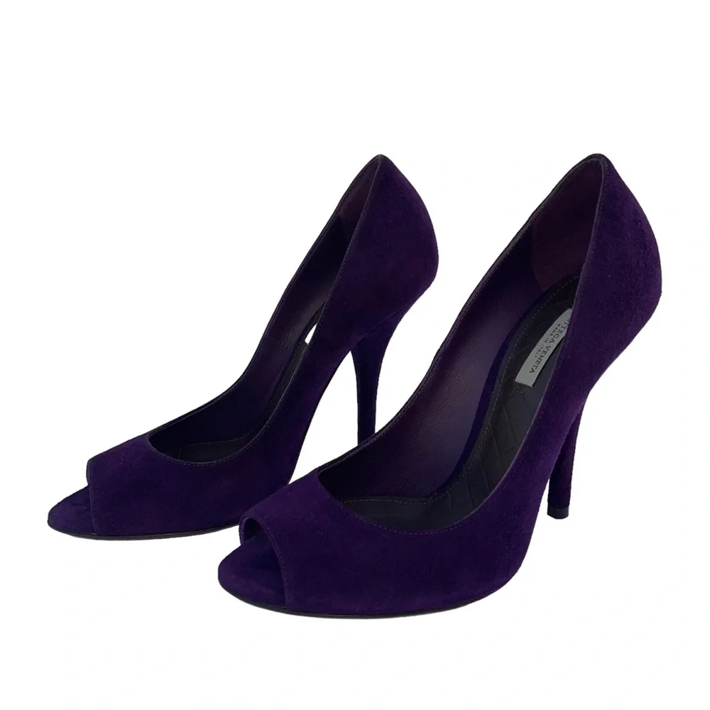 Bottega Veneta Sandal Pelle S. Cuoio Luxe Kid Suede in Plum Sz. 36 - Picture 2 of 10